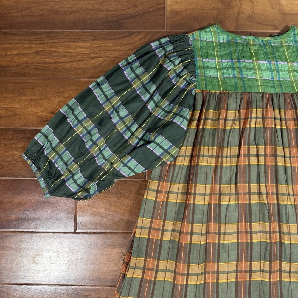 Talisman Women's Size Small Highlands Check Plaid Sabrina Relaxed Midi Dress - Picture 10 of 13